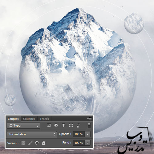 افکت زمین در عصر یخبندان در فتوشاپ
