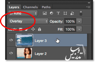 آموزش ترکیب لایه ها در فتوشاپ