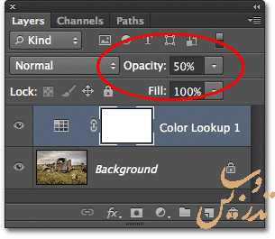 کار با لایه های تنظمیمی در فتوشاپ لایه تنظیمی color lookup