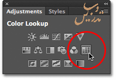 کار با لایه های تنظمیمی در فتوشاپ لایه تنظیمی color lookup