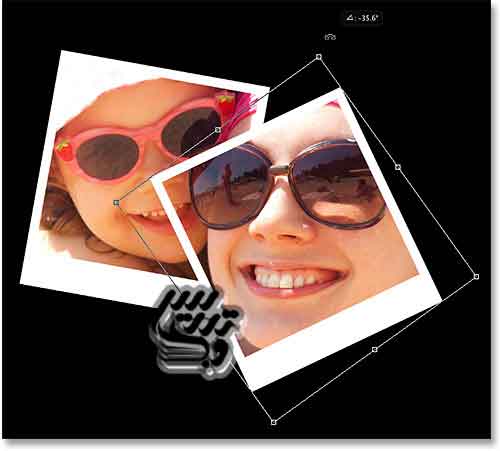 ایجاد یک کلاژ از عکس های فوری با استفاده از یک تصویر در فتوشاپ