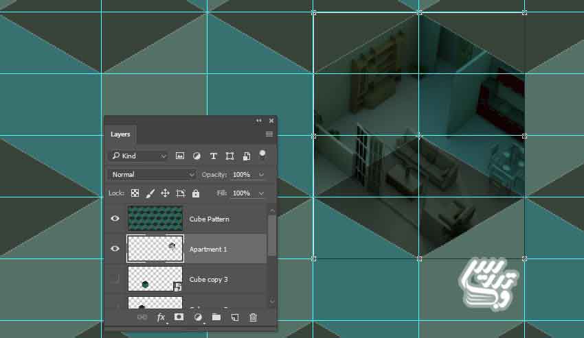 ایجاد یک طرح ایزو متریک با فتوشاپ