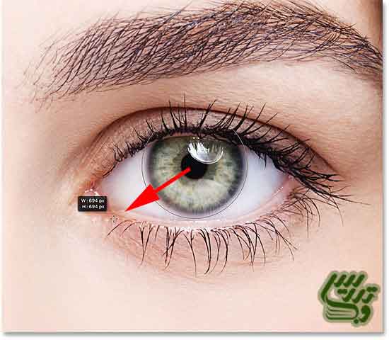 آموزش فتوشاپ حرفه ای رنگی کردن چشم مانند رنگین کمان