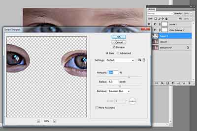 آموزش فتوشاپ شارپ کردن چشم ها همه تکنیک ها