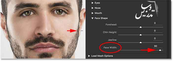  آموزش کار با ابزار face-aware-liquify در فتوشاپ 