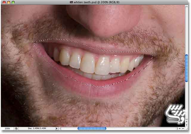 آموزش نحوه سفید کردن دندان های شوهر البته در فتوشاپ