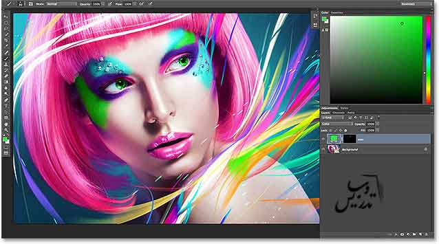 کار با پنل رنگ در فتوشاپ CC