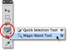 آموزش فتوشاپ مقدماتی کار با ابزار انتخاب Magic Wand