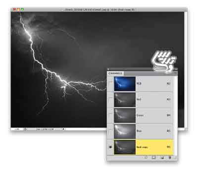 آموزش فتوشاپ براش رعدوبرق