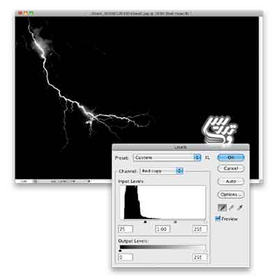 آموزش فتوشاپ براش رعدوبرق
