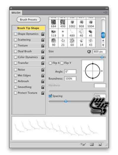آموزش فتوشاپ براش رعدوبرق